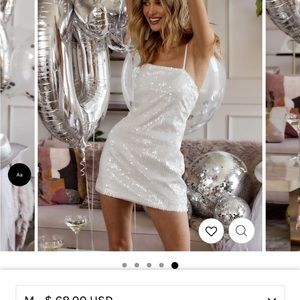 Bachelorette sequin white dress